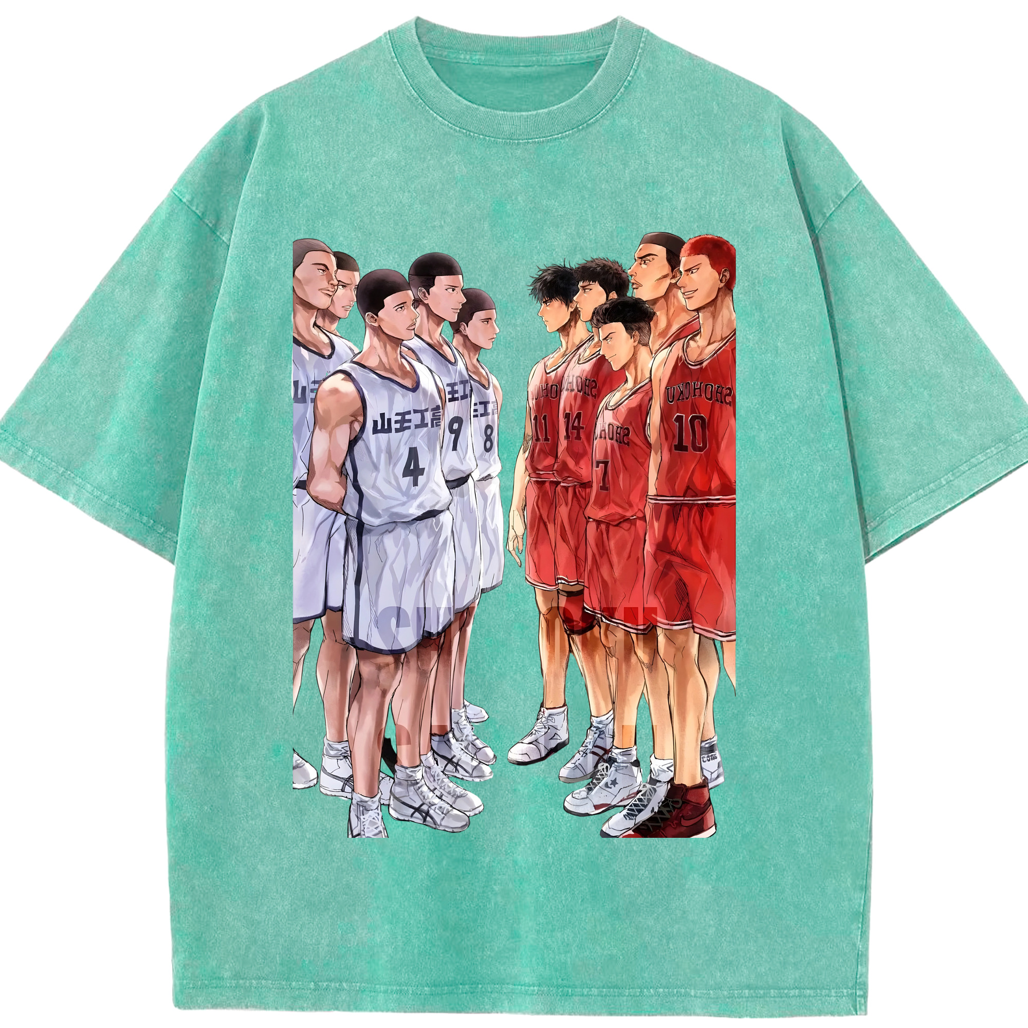 （画像用） SLAM DUNK／スラムダンク 綿100% ヴィンテージ風 半袖Tシャツ（フロントプリント）